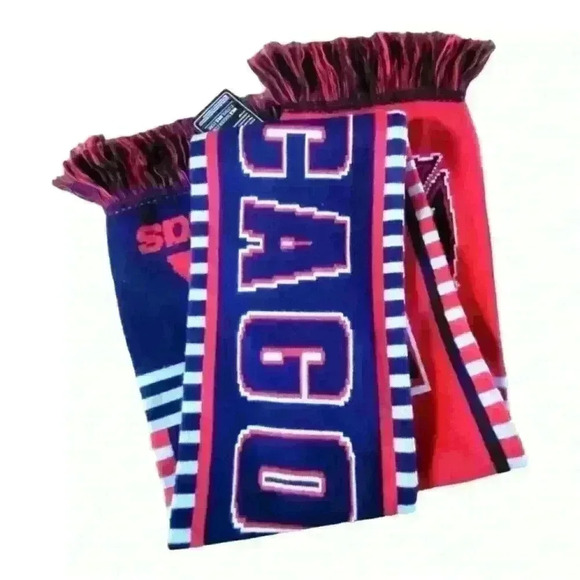 3/$30 Chicago Fire Adidas Orange Blue Gray Nwts Scarf Shawl. - Picture 5 of 5